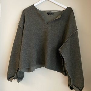 Urban Outfitters Olive V-Neck Sweater